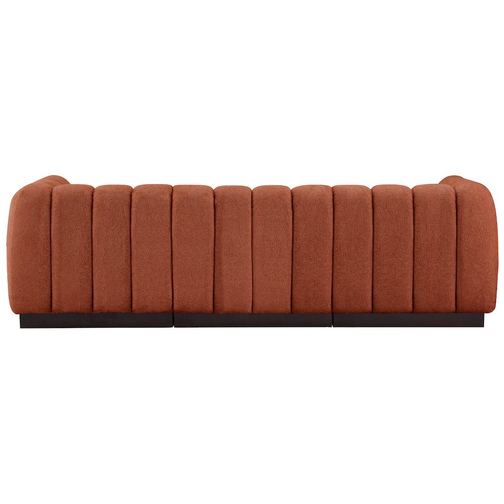 Quinn Cognac Chenille Fabric Modular Sofa. Picture 3