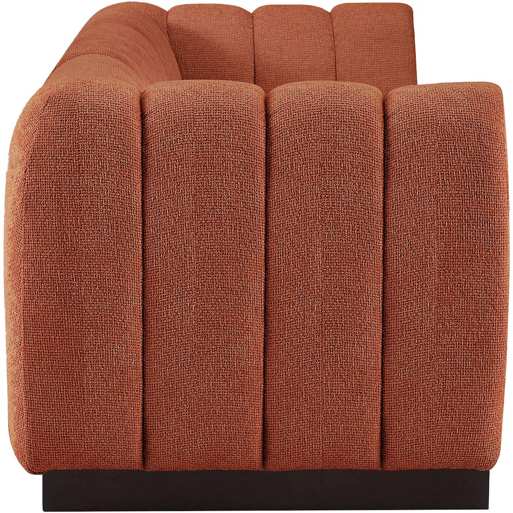 Quinn Cognac Chenille Fabric Modular Sofa. Picture 7