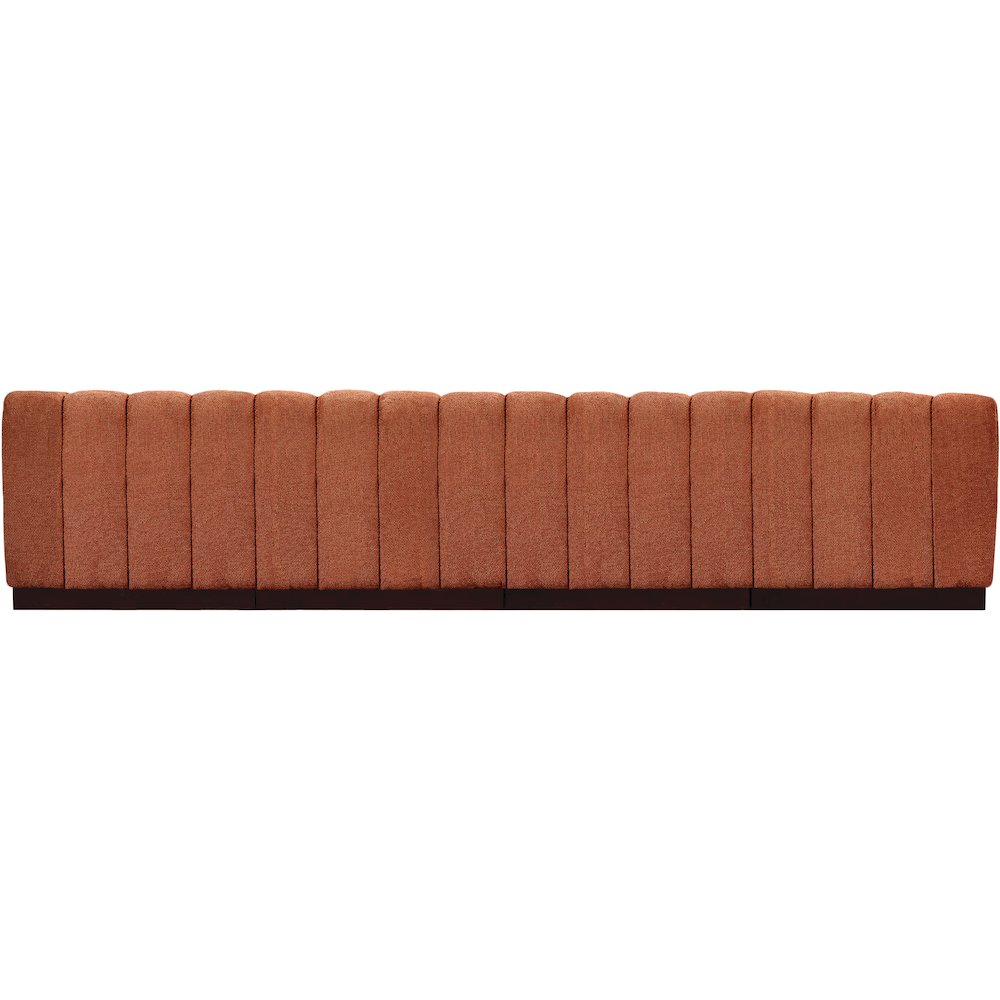 Quinn Cognac Chenille Fabric Modular Sofa. Picture 3