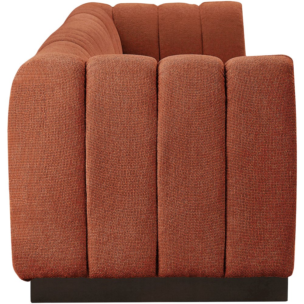 Quinn Cognac Chenille Fabric Modular Sofa. Picture 7