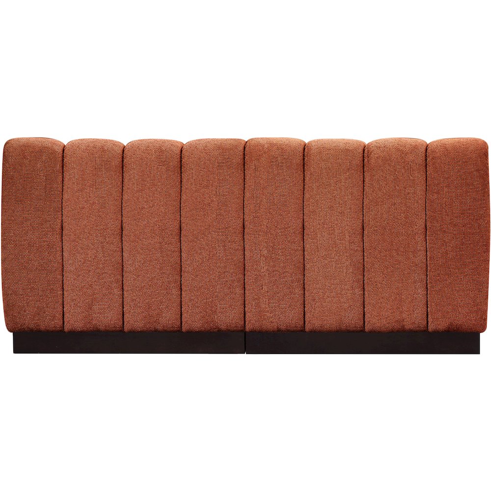 Quinn Cognac Chenille Fabric Modular Sofa. Picture 3