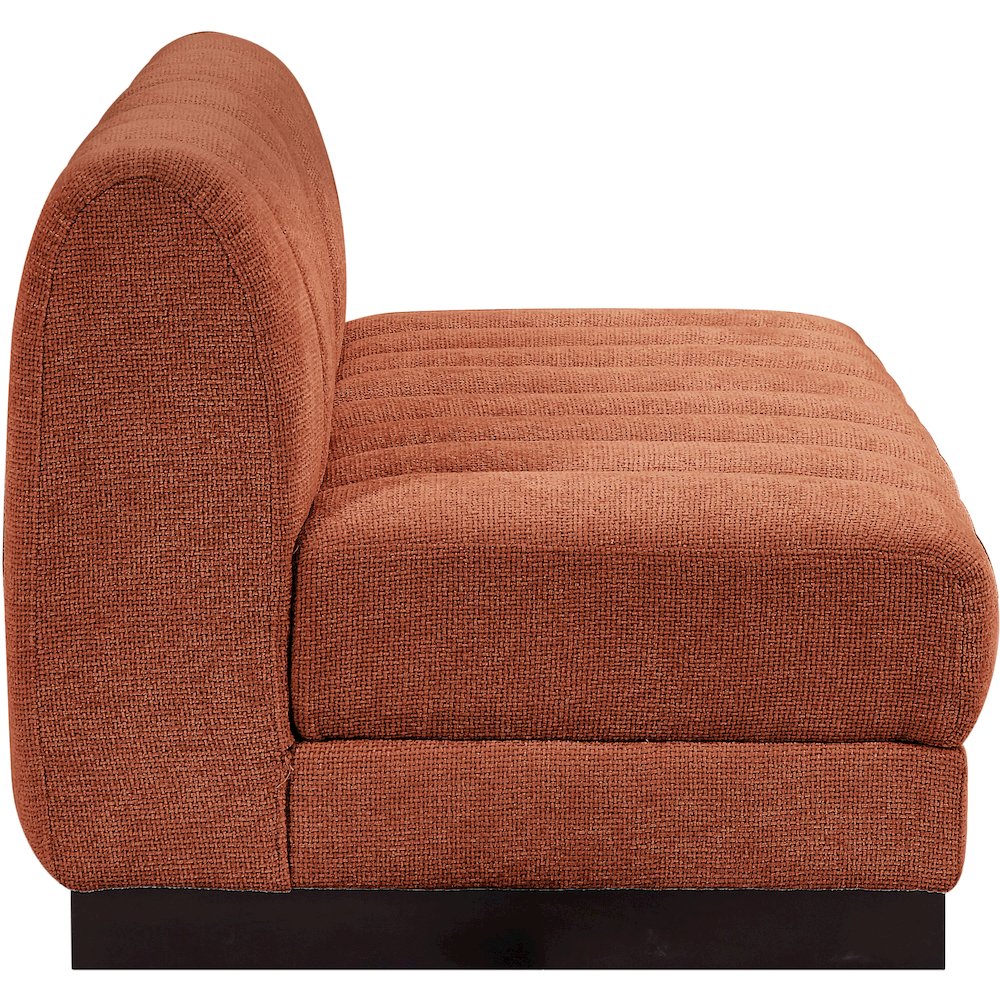 Quinn Cognac Chenille Fabric Modular Sofa. Picture 7