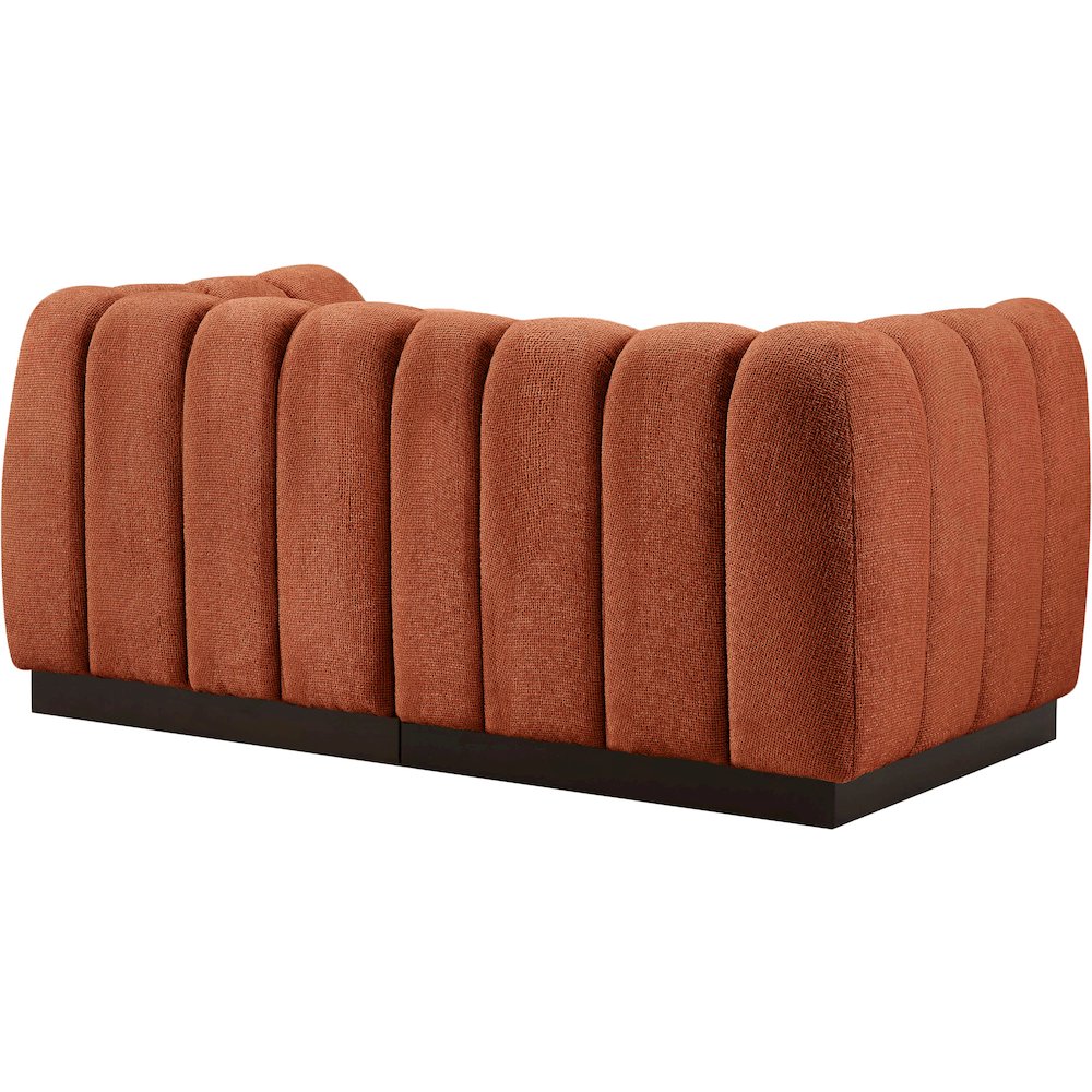 Quinn Cognac Chenille Fabric Modular Sofa. Picture 6