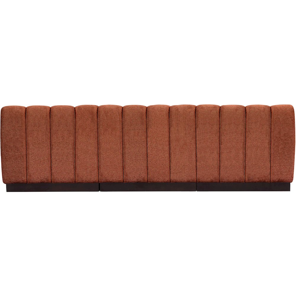 Quinn Cognac Chenille Fabric Modular Sofa. Picture 3