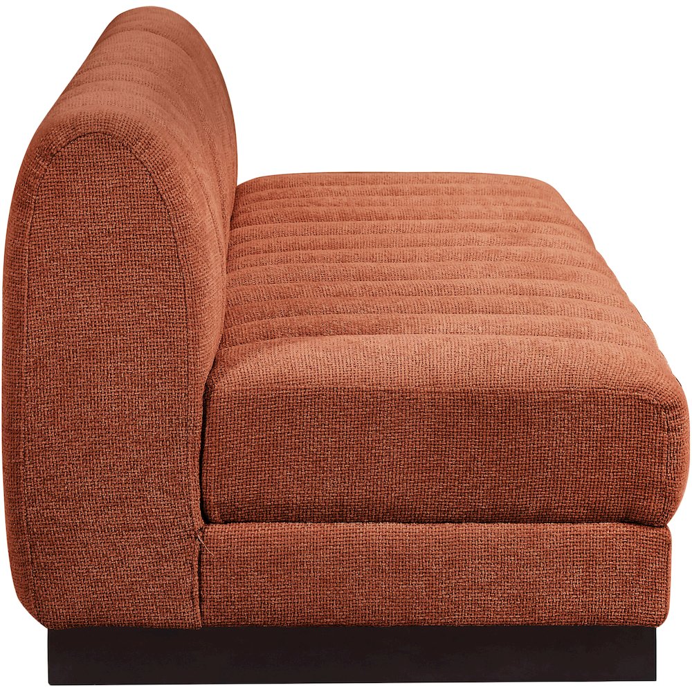 Quinn Cognac Chenille Fabric Modular Sofa. Picture 7