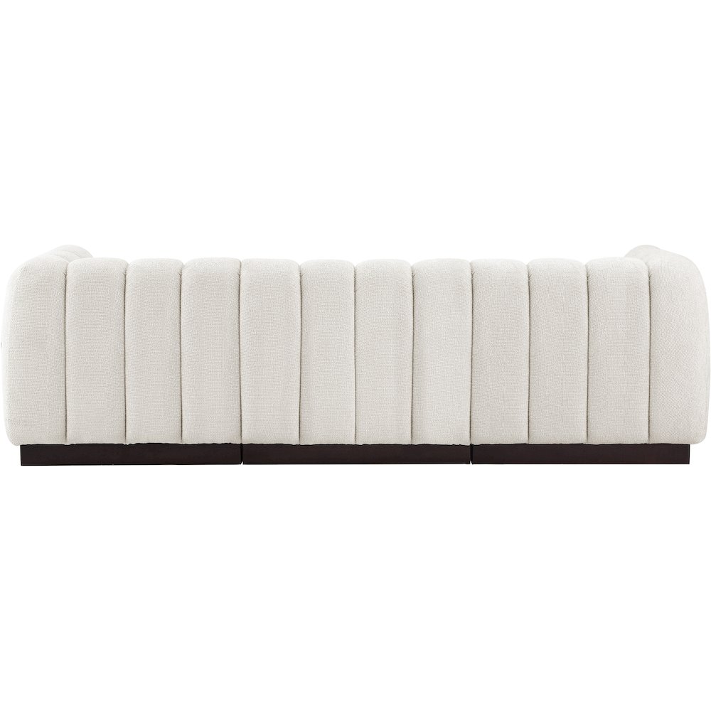 Quinn Cream Chenille Fabric Modular Sofa. Picture 3
