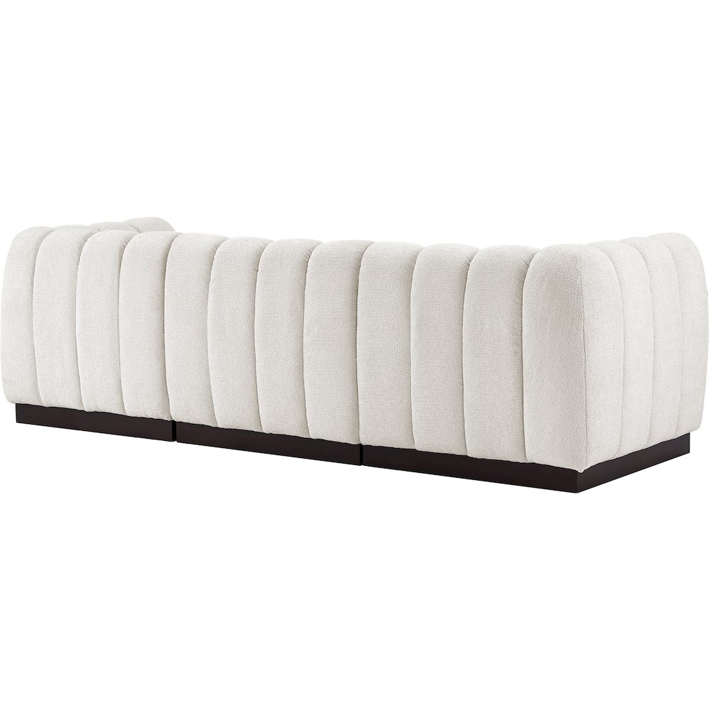 Quinn Cream Chenille Fabric Modular Sofa. Picture 6