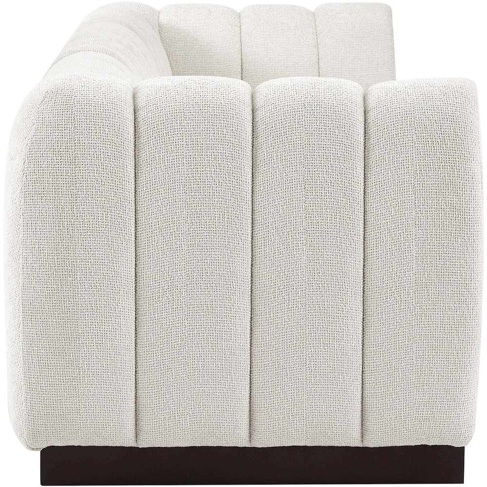 Quinn Cream Chenille Fabric Modular Sofa. Picture 7
