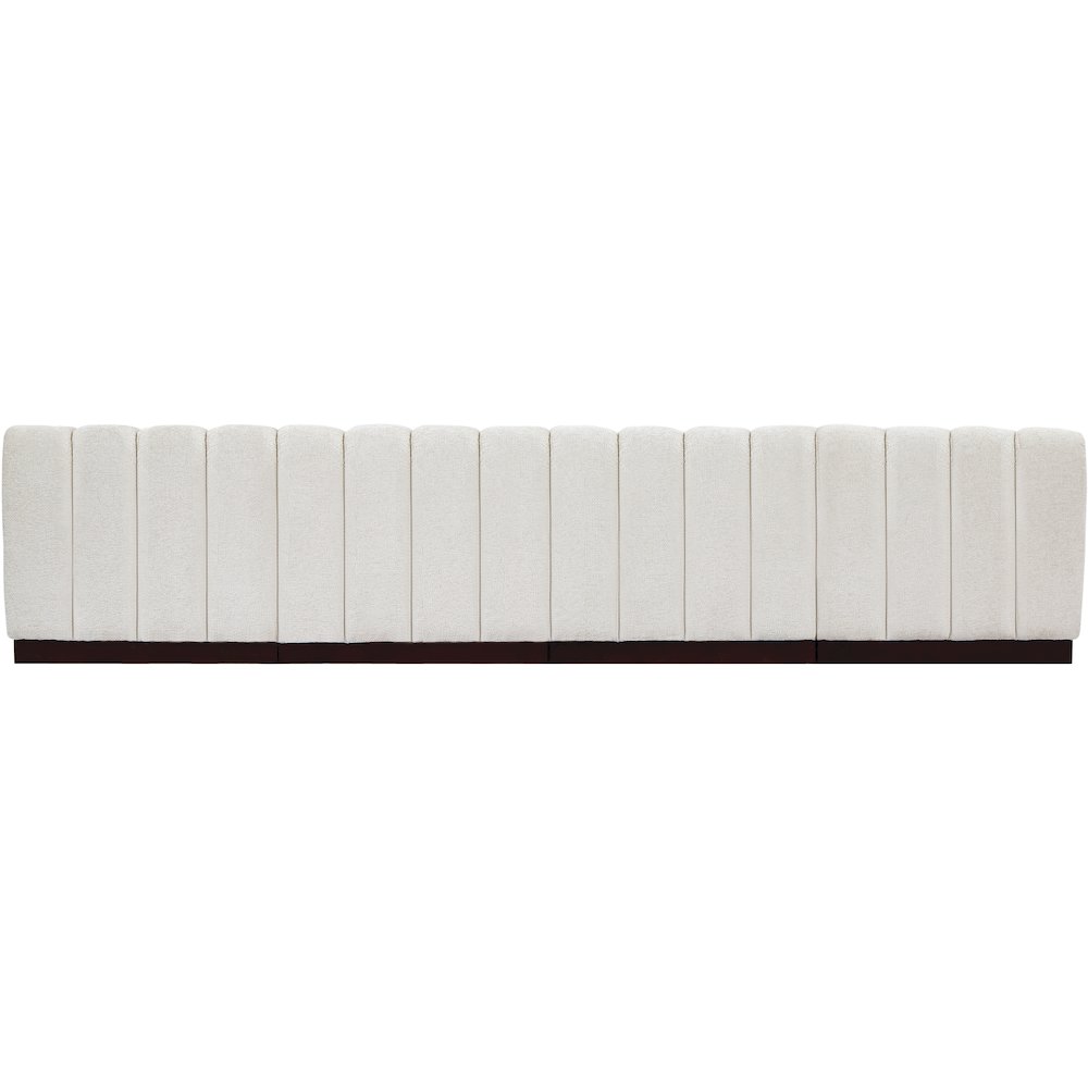 Quinn Cream Chenille Fabric Modular Sofa. Picture 3