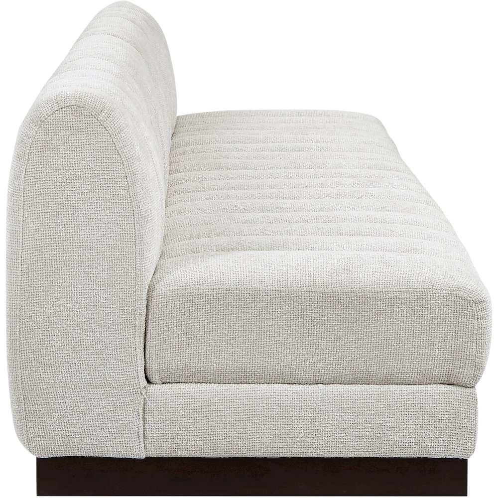 Quinn Cream Chenille Fabric Modular Sofa. Picture 7