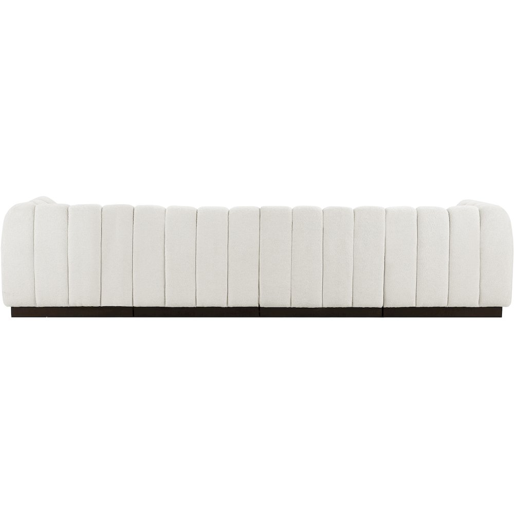 Quinn Cream Chenille Fabric Modular Sofa. Picture 3
