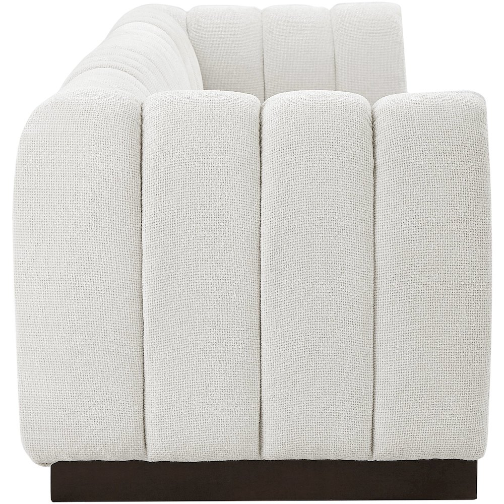 Quinn Cream Chenille Fabric Modular Sofa. Picture 7