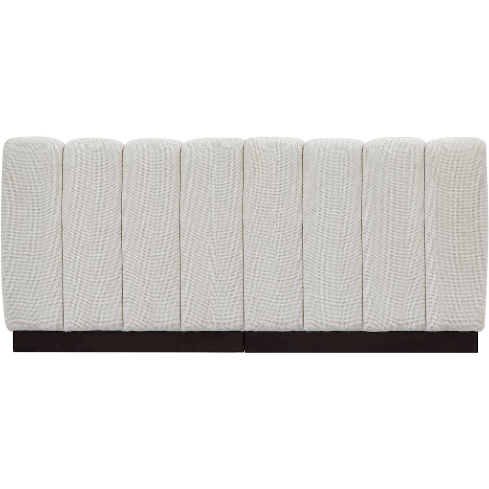 Quinn Cream Chenille Fabric Modular Sofa. Picture 3