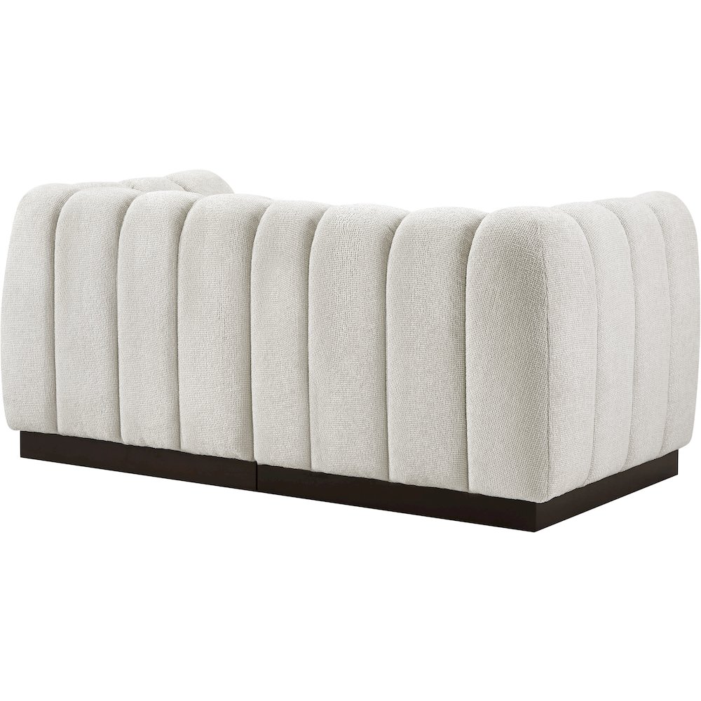 Quinn Cream Chenille Fabric Modular Sofa. Picture 6