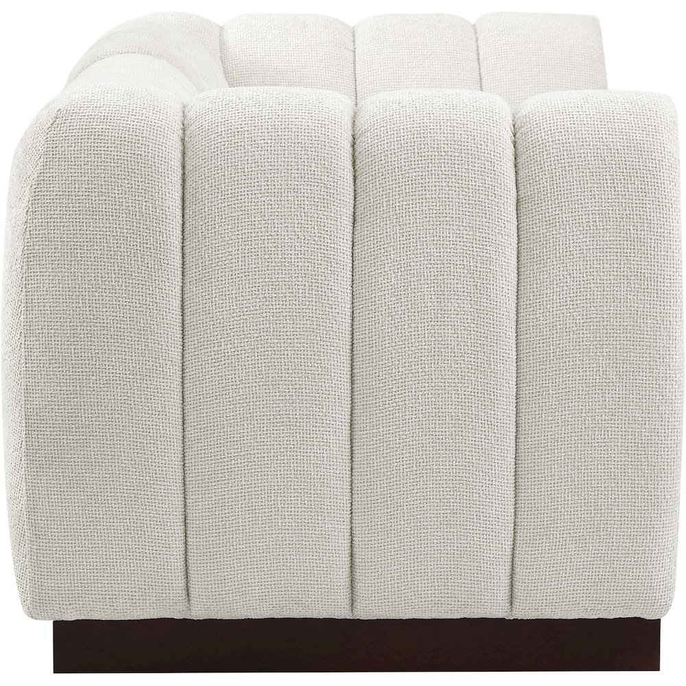 Quinn Cream Chenille Fabric Modular Sofa. Picture 7