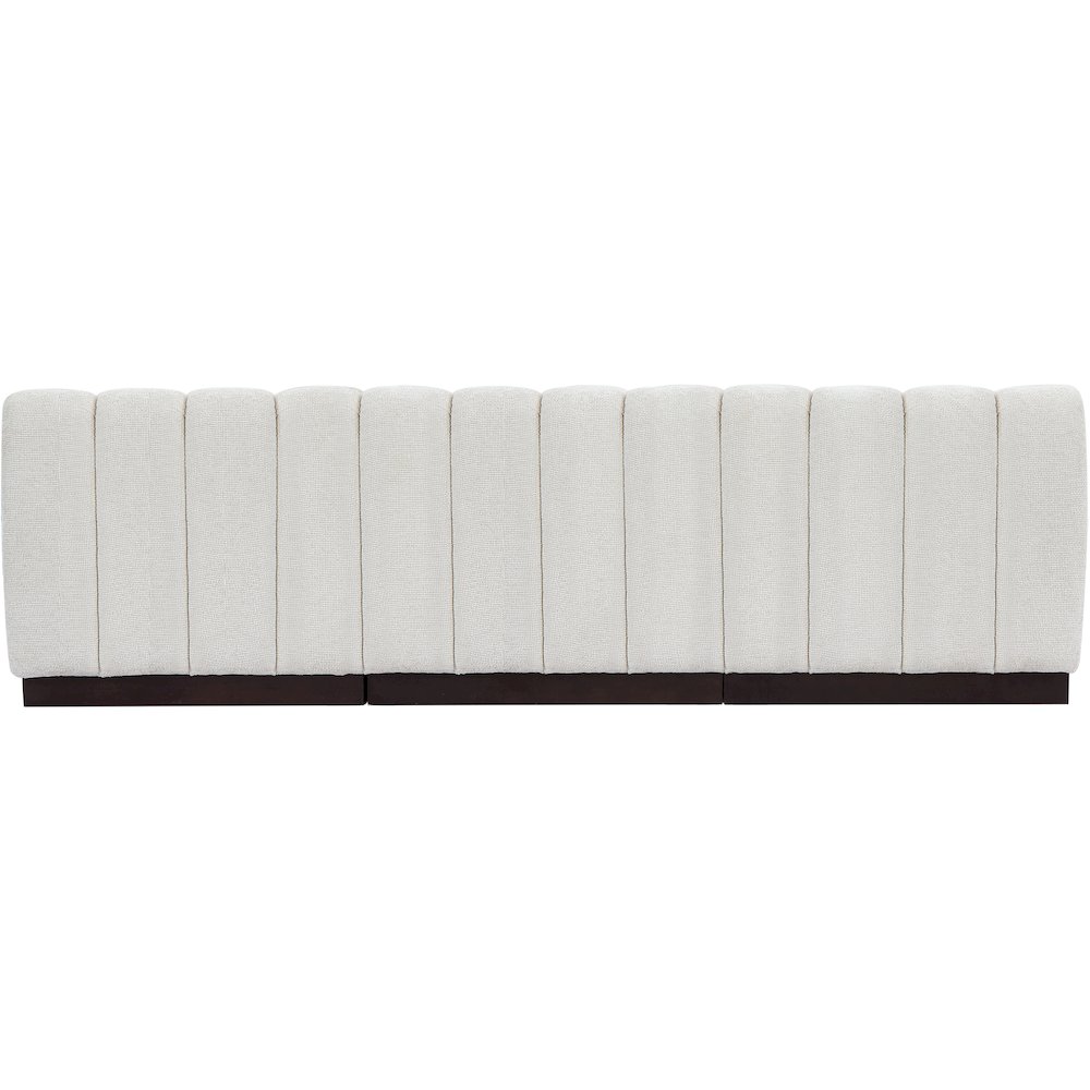Quinn Cream Chenille Fabric Modular Sofa. Picture 3