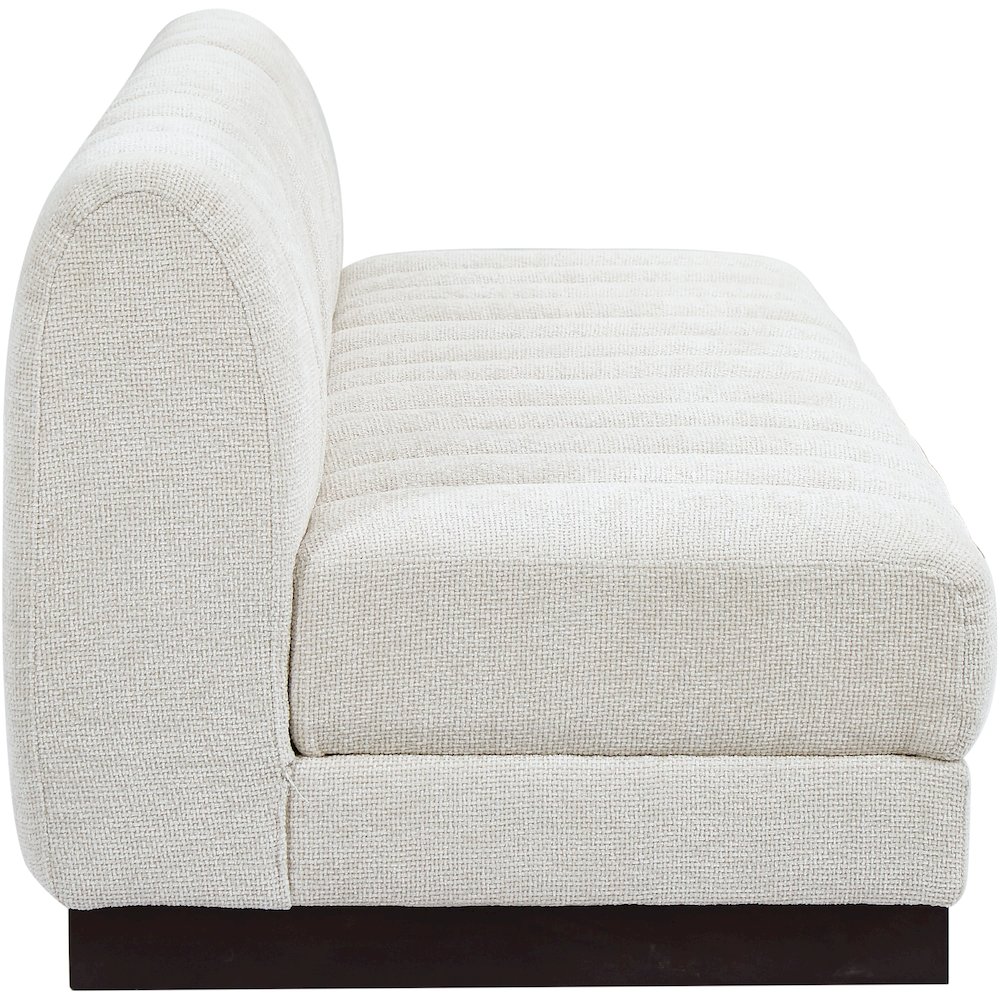 Quinn Cream Chenille Fabric Modular Sofa. Picture 7