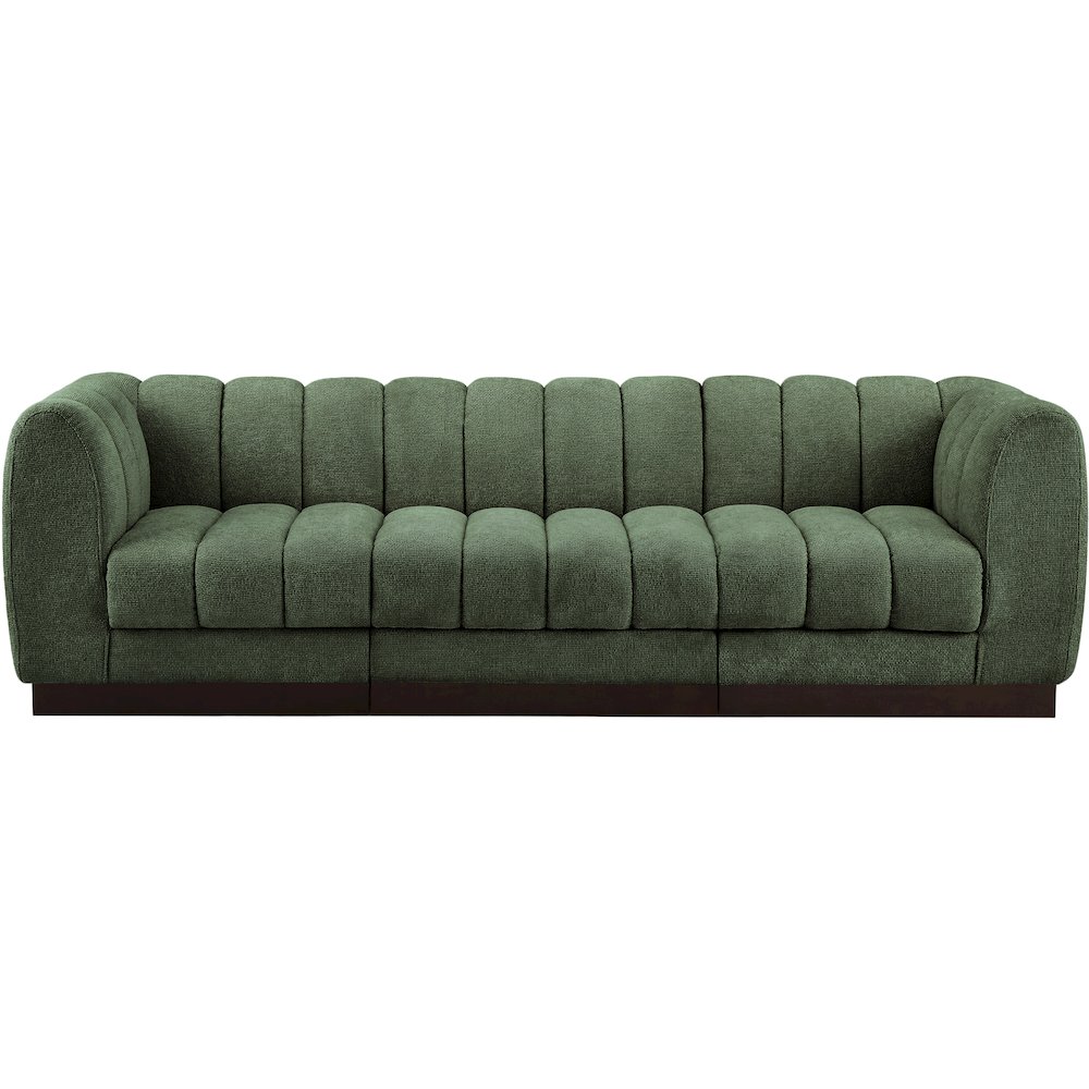 Quinn Green Chenille Fabric Modular Sofa. Picture 4
