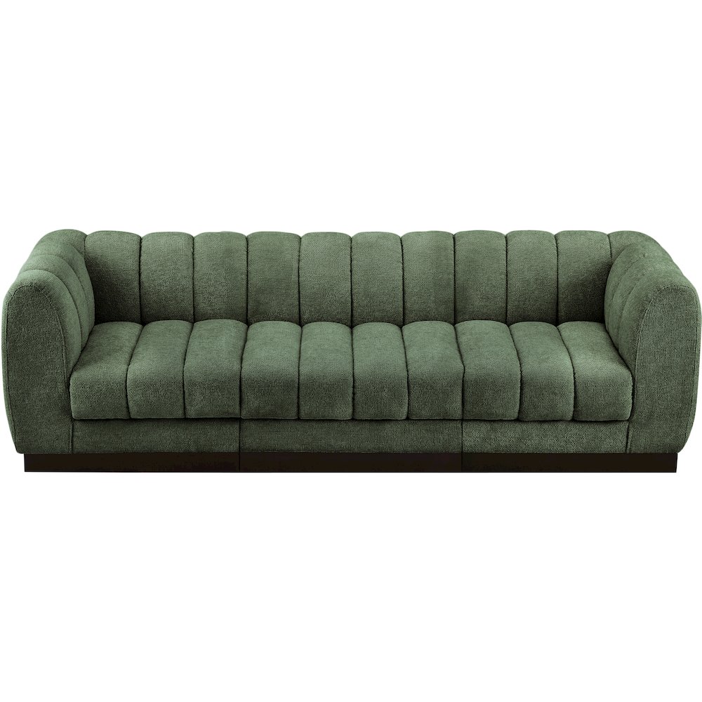 Quinn Green Chenille Fabric Modular Sofa. Picture 5