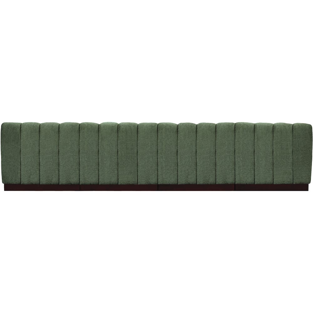 Quinn Green Chenille Fabric Modular Sofa. Picture 3