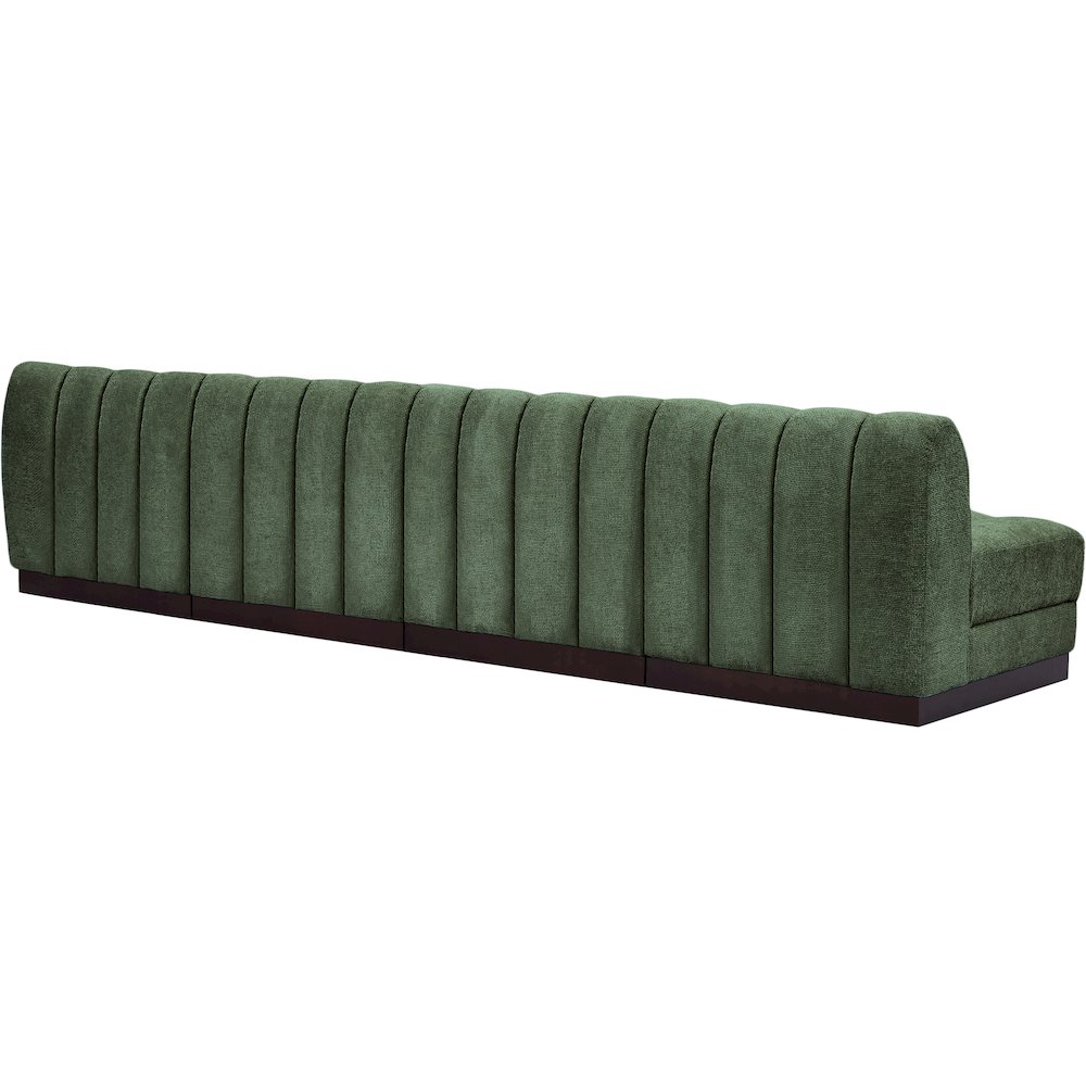 Quinn Green Chenille Fabric Modular Sofa. Picture 6