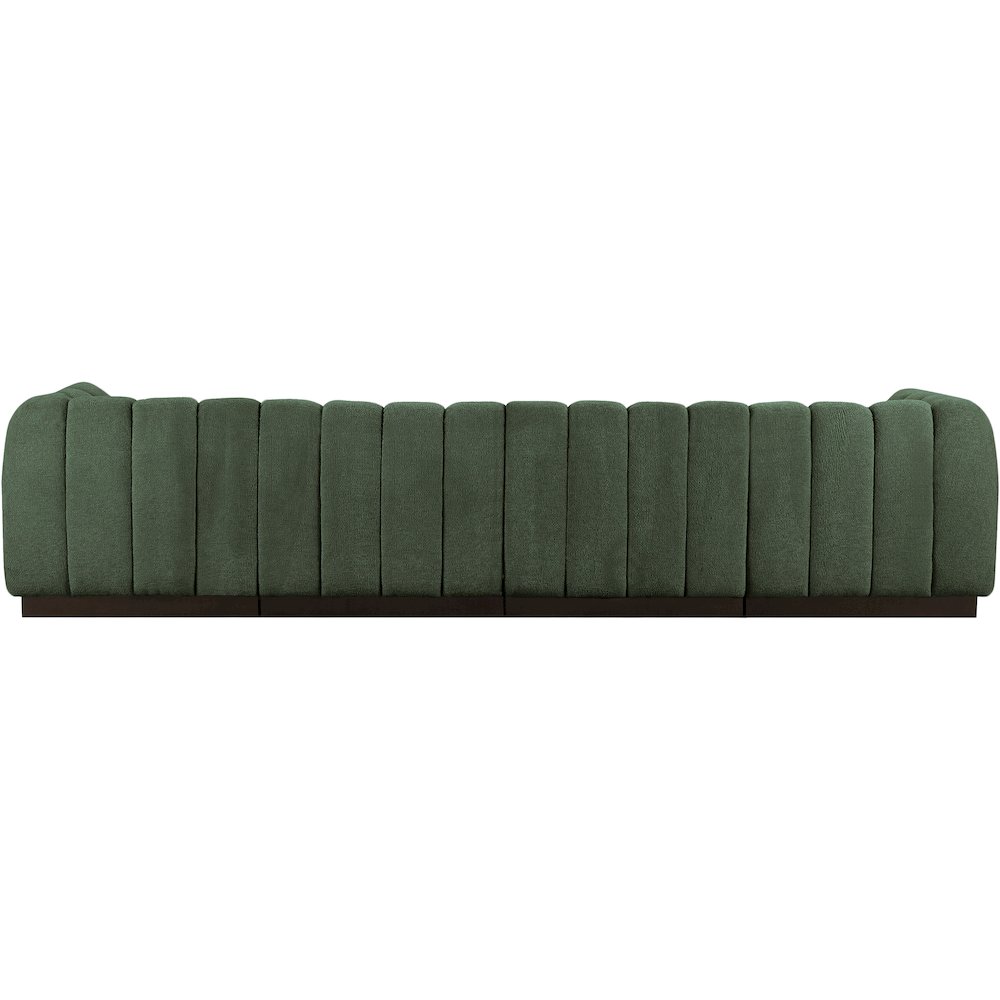 Quinn Green Chenille Fabric Modular Sofa. Picture 3