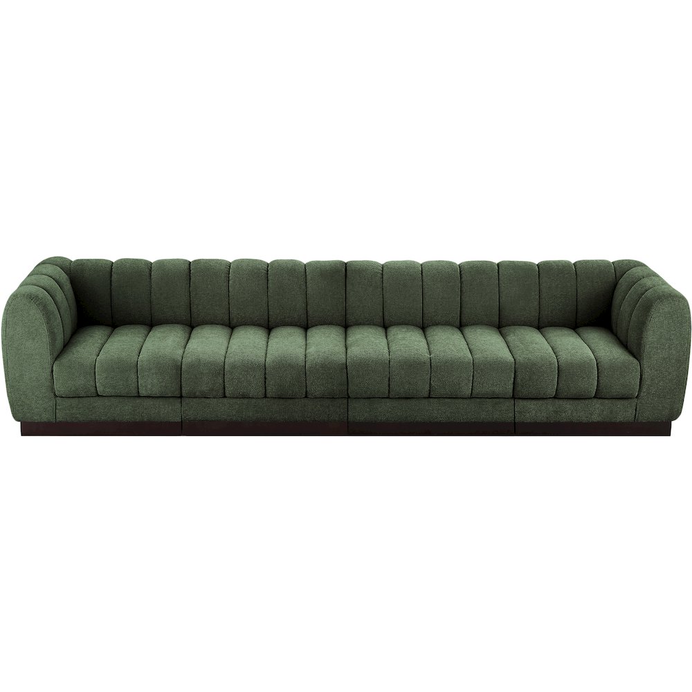 Quinn Green Chenille Fabric Modular Sofa. Picture 5