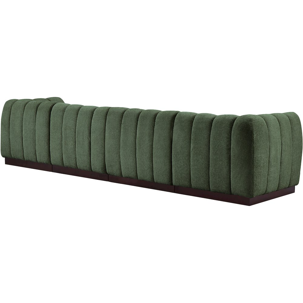 Quinn Green Chenille Fabric Modular Sofa. Picture 6