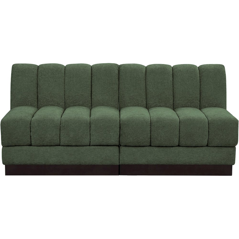 Quinn Green Chenille Fabric Modular Sofa. Picture 4