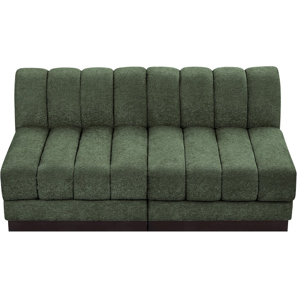 Quinn Green Chenille Fabric Modular Sofa. Picture 5