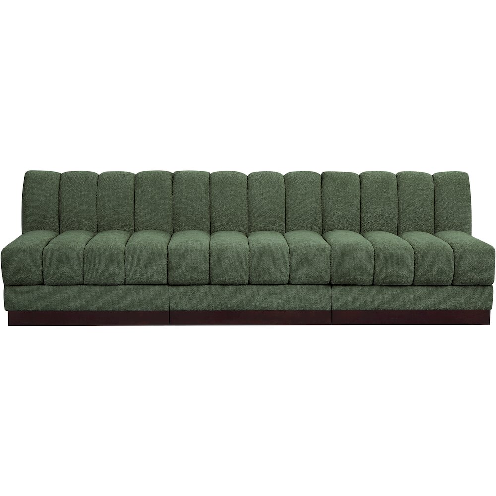 Quinn Green Chenille Fabric Modular Sofa. Picture 4