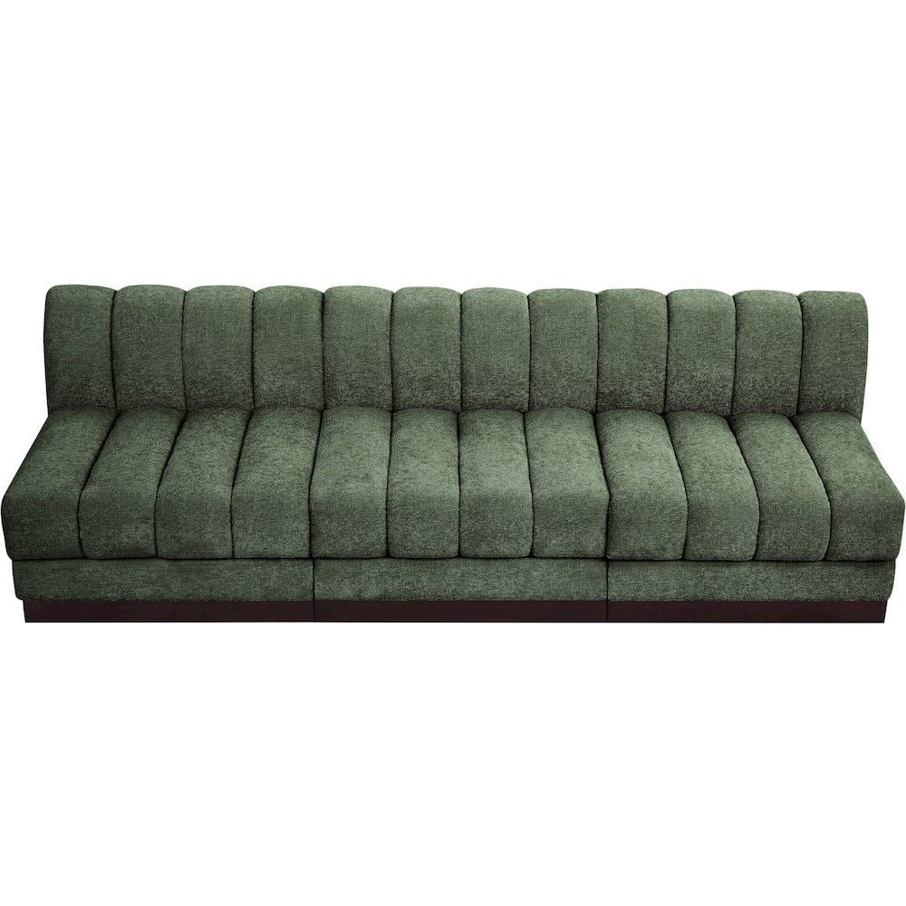 Quinn Green Chenille Fabric Modular Sofa. Picture 5