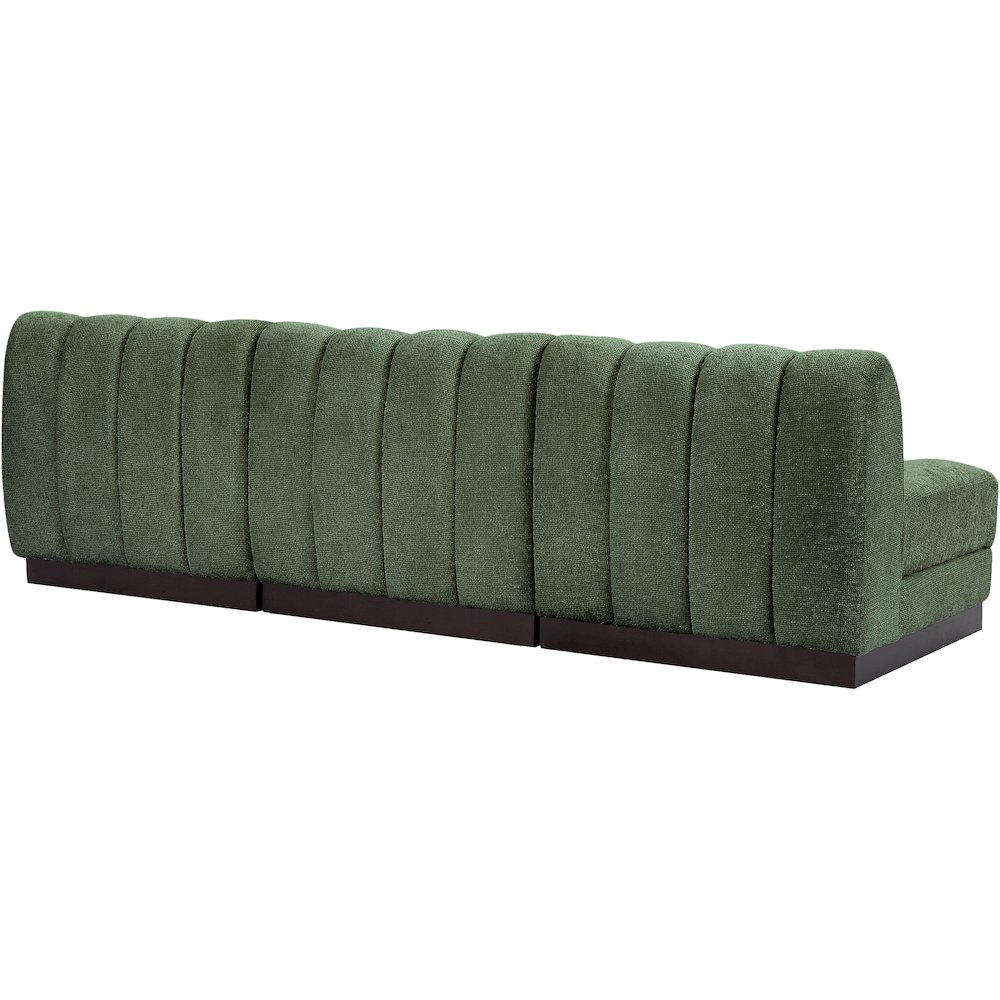 Quinn Green Chenille Fabric Modular Sofa. Picture 6