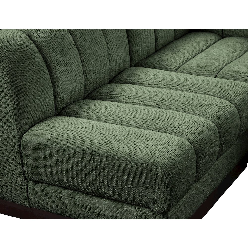 Quinn Green Chenille Fabric Modular Sectional. Picture 12