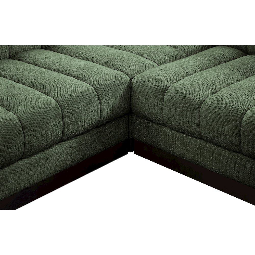 Quinn Green Chenille Fabric Modular Sectional. Picture 13