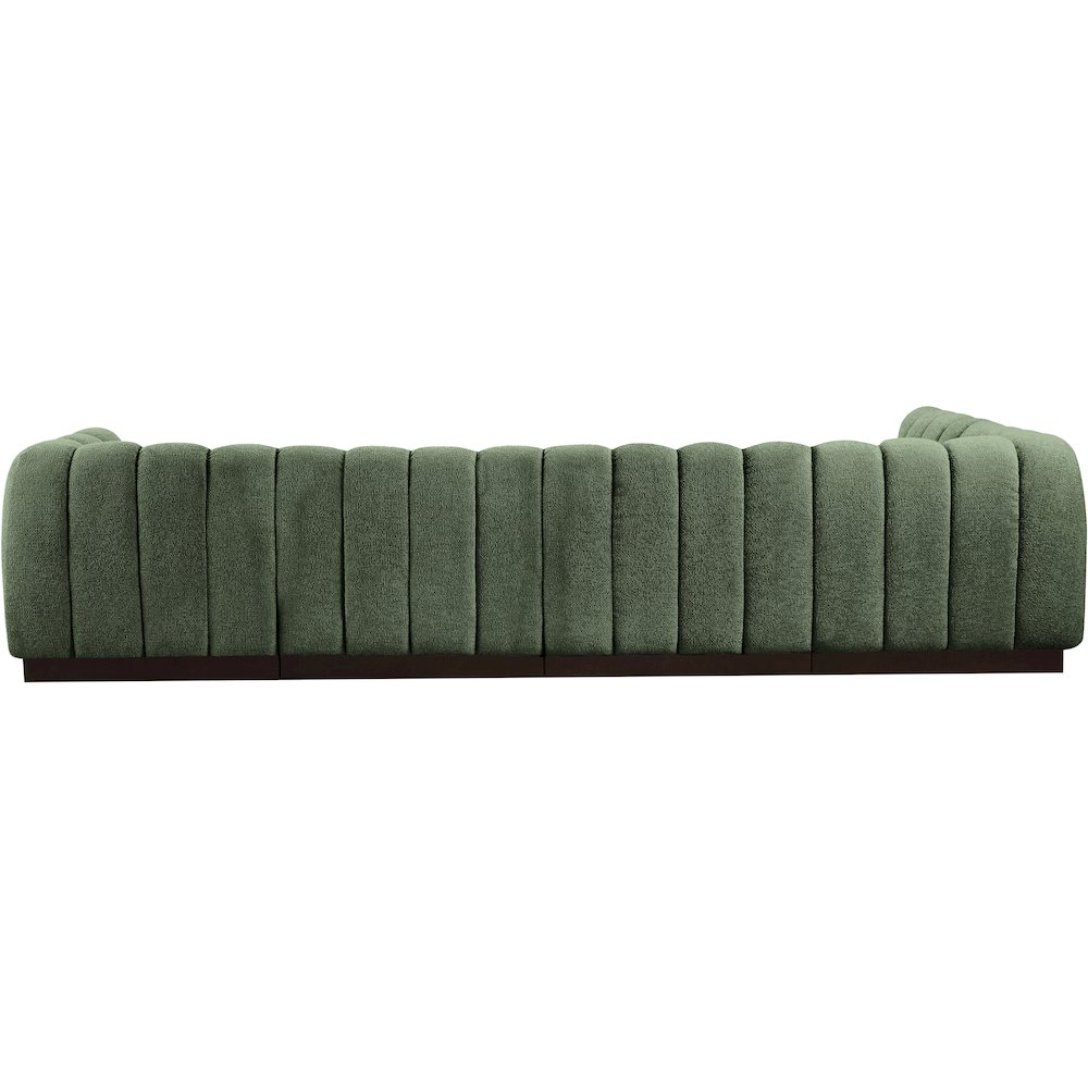 Quinn Green Chenille Fabric Modular Sectional. Picture 3