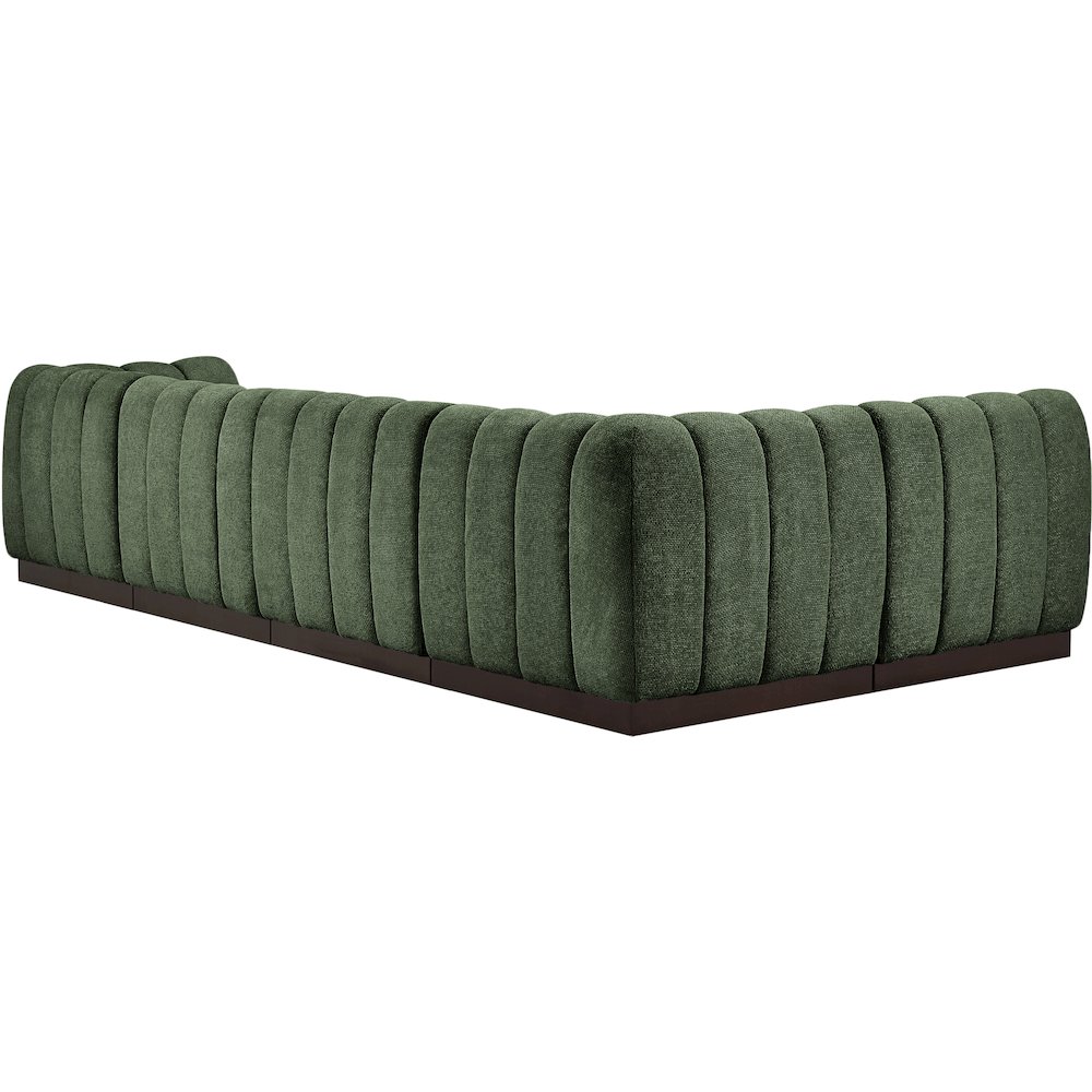Quinn Green Chenille Fabric Modular Sectional. Picture 6