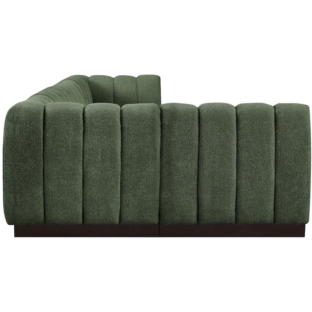 Quinn Green Chenille Fabric Modular Sectional. Picture 7