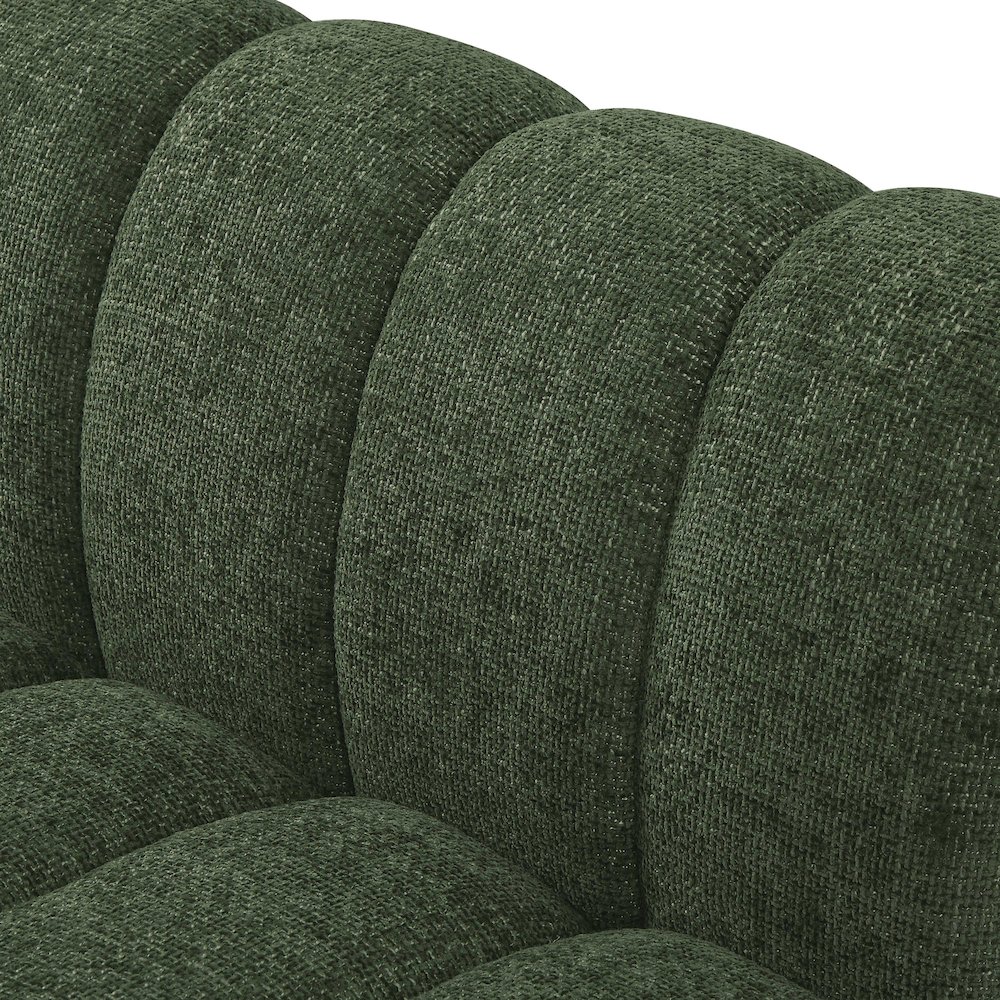 Quinn Green Chenille Fabric Modular Sectional. Picture 8