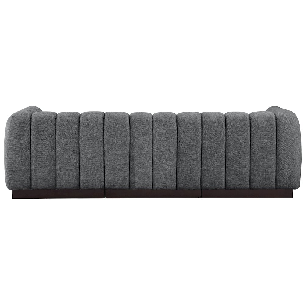 Quinn Grey Chenille Fabric Modular Sofa. Picture 3