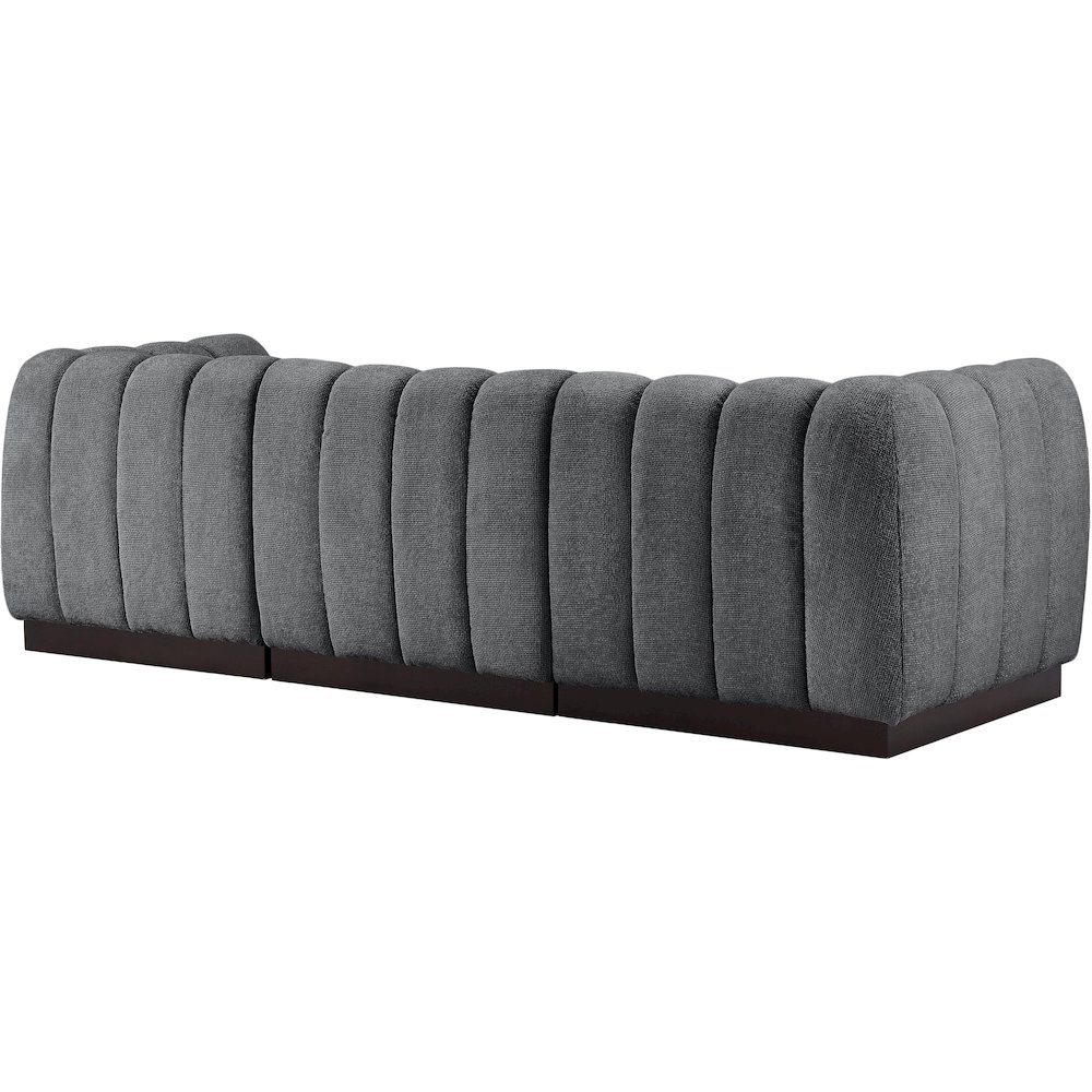 Quinn Grey Chenille Fabric Modular Sofa. Picture 6