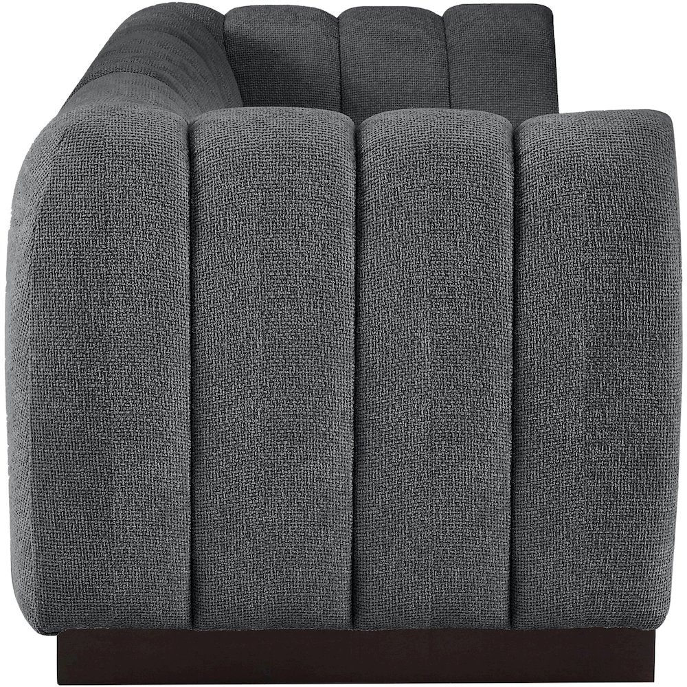 Quinn Grey Chenille Fabric Modular Sofa. Picture 7