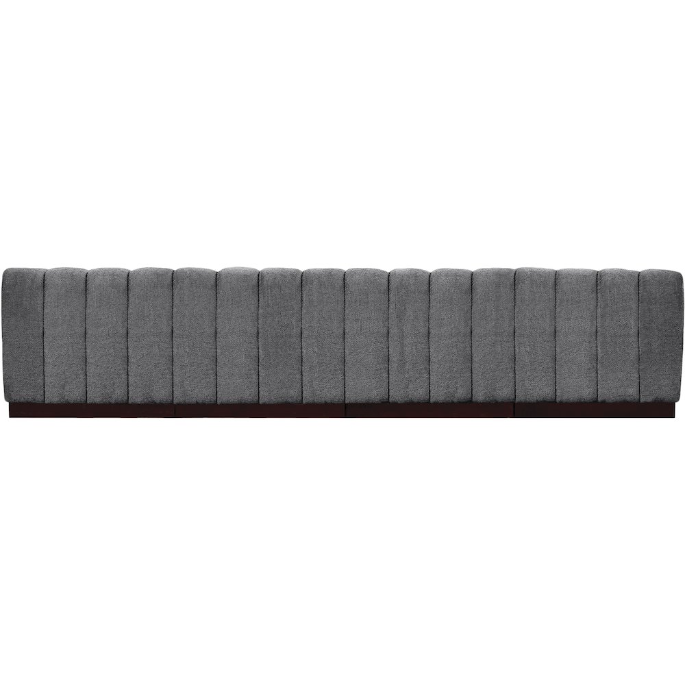 Quinn Grey Chenille Fabric Modular Sofa. Picture 3
