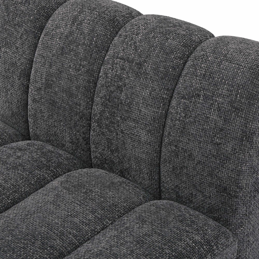 Quinn Grey Chenille Fabric Modular Sofa. Picture 8
