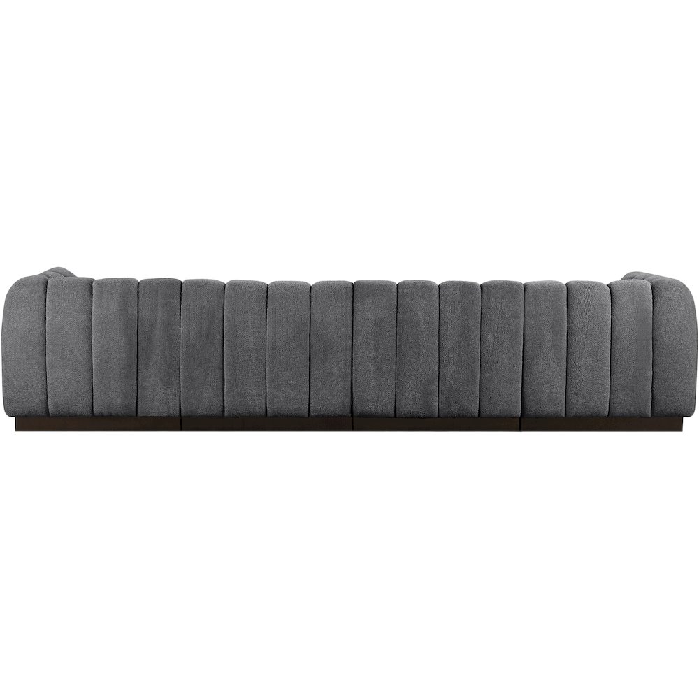Quinn Grey Chenille Fabric Modular Sofa. Picture 3