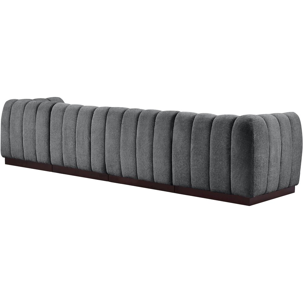 Quinn Grey Chenille Fabric Modular Sofa. Picture 6