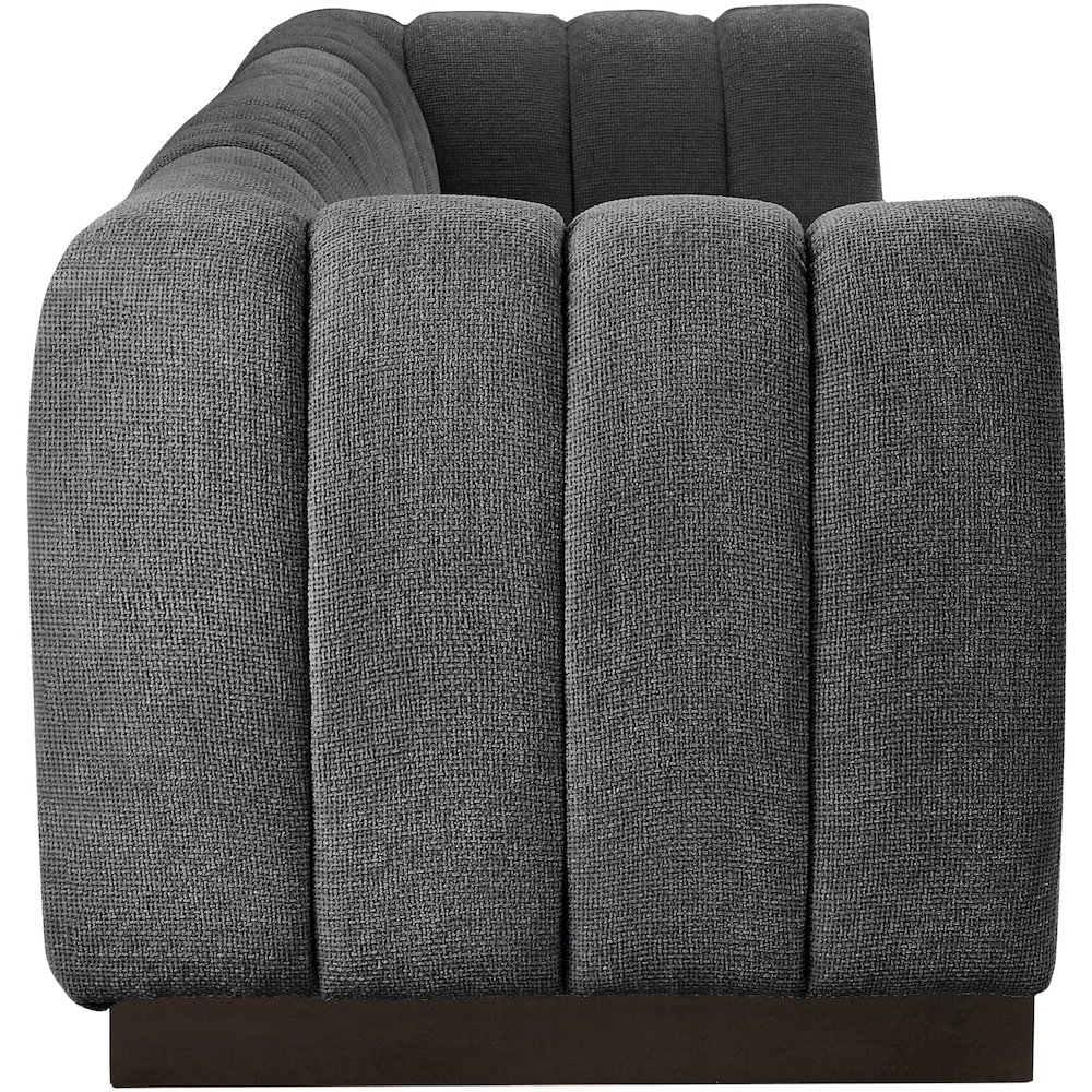 Quinn Grey Chenille Fabric Modular Sofa. Picture 7