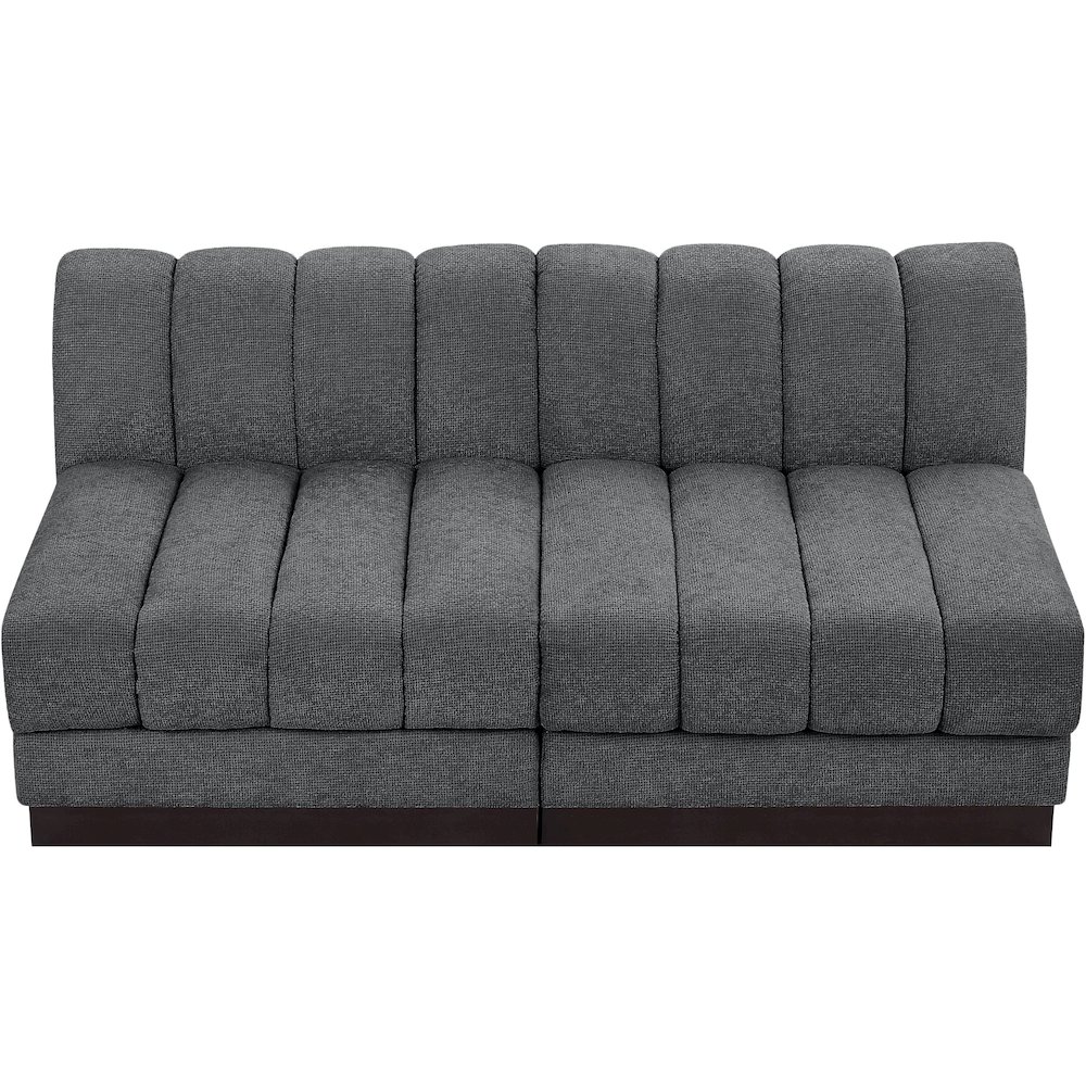 Quinn Grey Chenille Fabric Modular Sofa. Picture 5