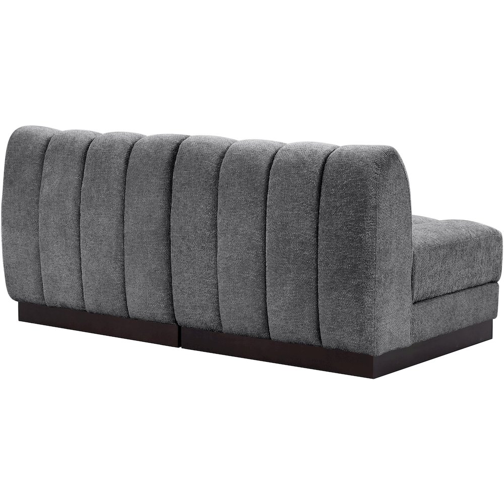 Quinn Grey Chenille Fabric Modular Sofa. Picture 6