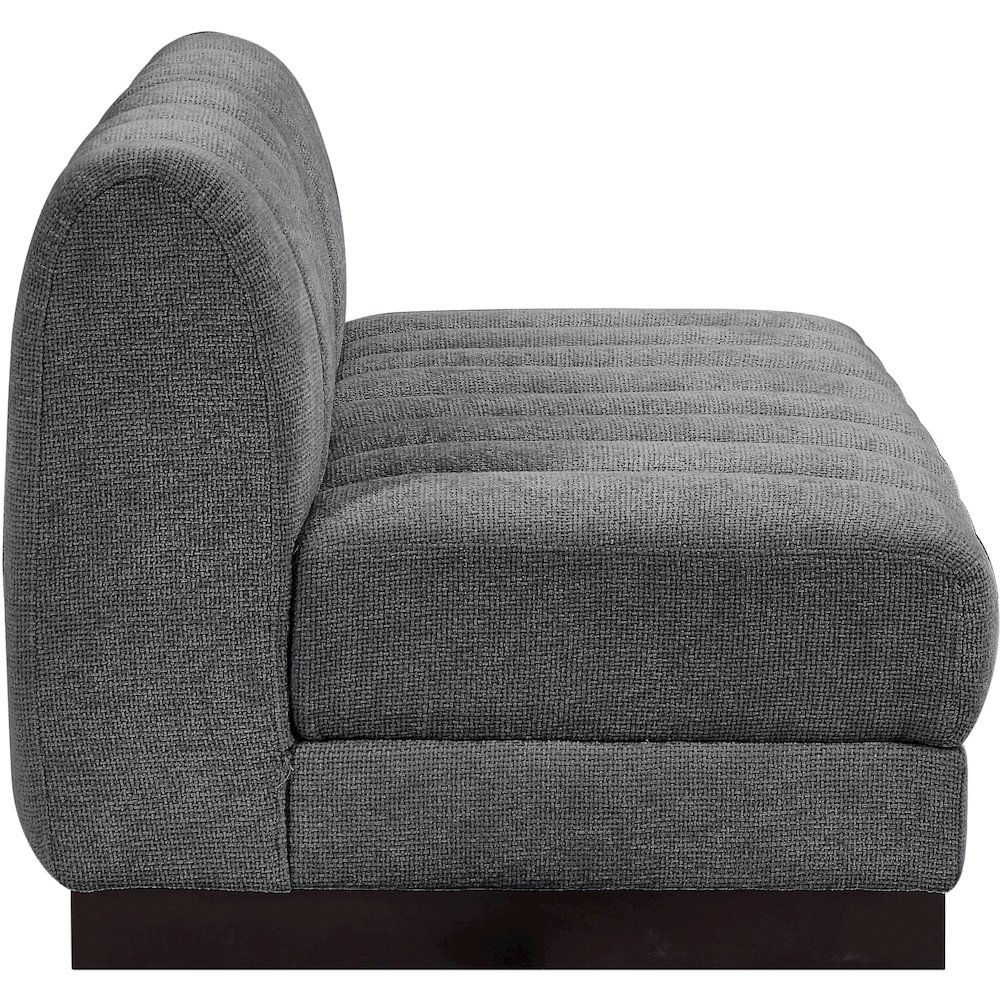 Quinn Grey Chenille Fabric Modular Sofa. Picture 7